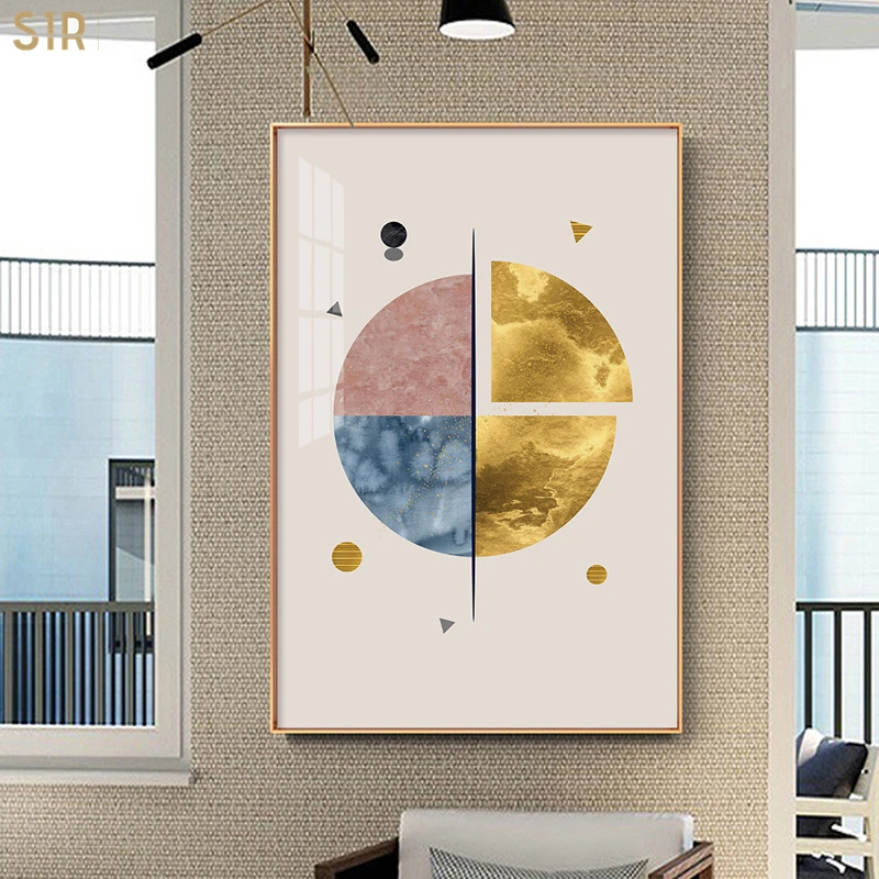 

Modern Minimalist Art Gold Leaf And Alphanumeric Painting Poster Print Canvas Painting Picture Home Wall Art Decoration Custom