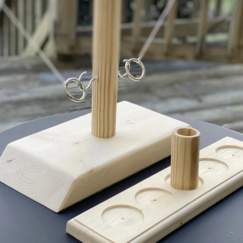 

Party Toys Leisure Industrial Bar Drink Shop Handmade Wooden Ring Toss Hooks Fast-Paced Interactive Game for Bars Home