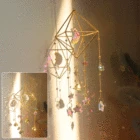 Хрустальные колокольчики, звезда, луна, солнце, подвесные призмы для Ловца снов, подвесные каплевидные Подвески с покрытием для внутреннего сада, ветряные музыки