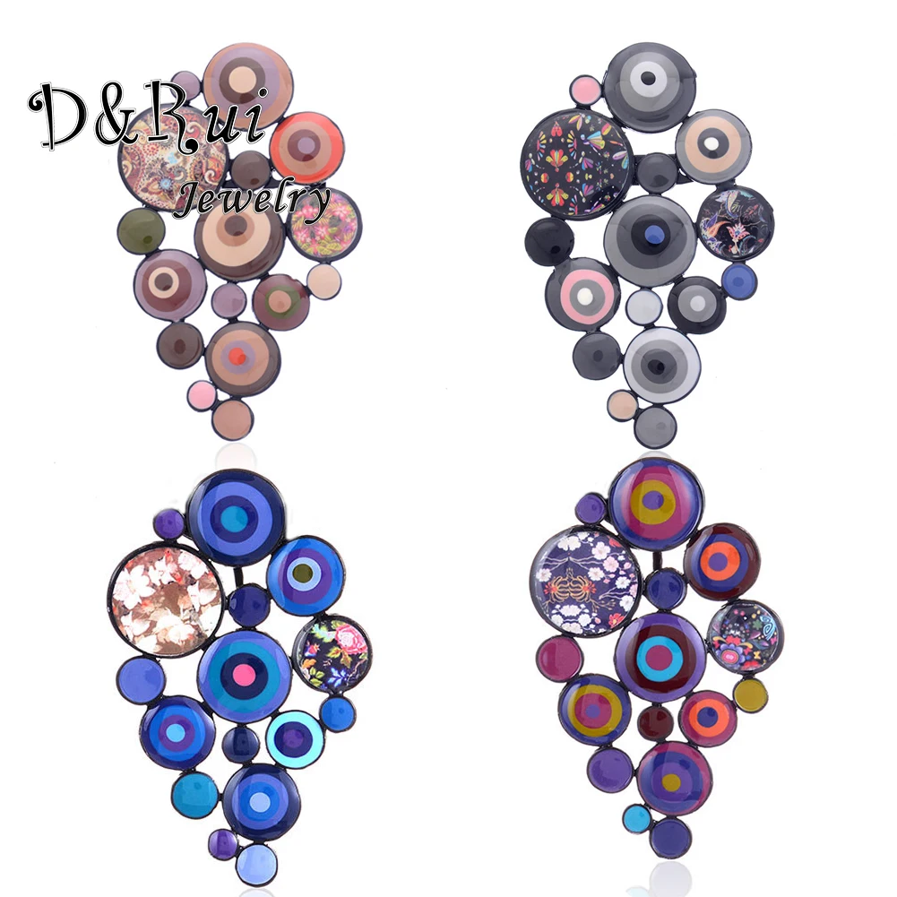 Винтажные популярные круглые геометрические броши высококачественные