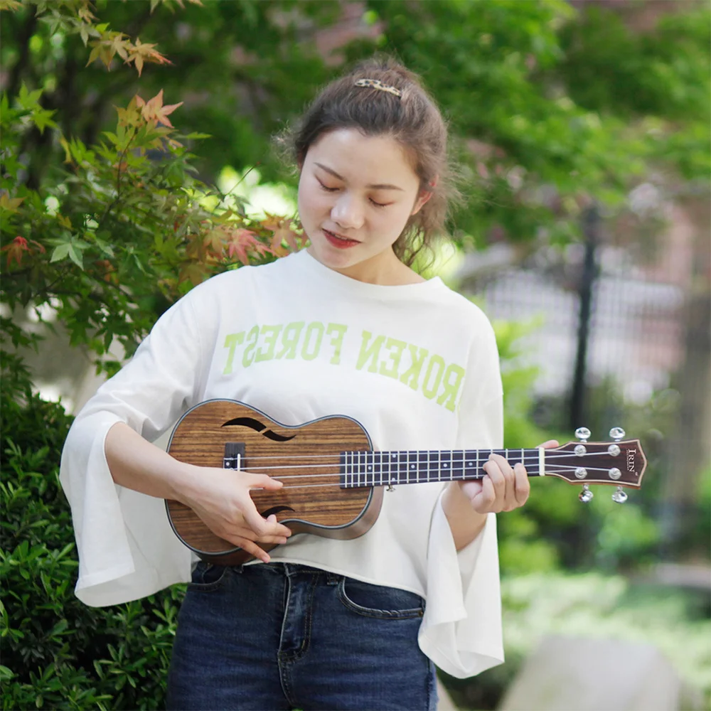 

1pc 26 Inches Walnut Ukulele Four Strings Small Guitar Acoustic Instrument for Friends Beginner (Light Brown)