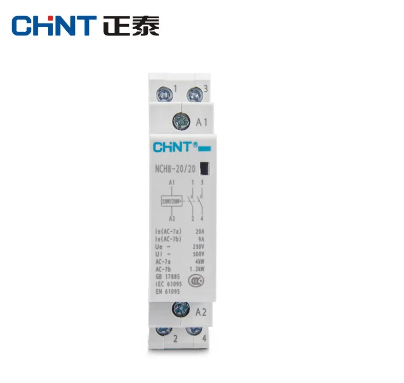 CHINT CHNT NCH8-20 Modular AC household Contactor 220V 230V 20A 1NO 1NC 2NO 2NC | Contactors