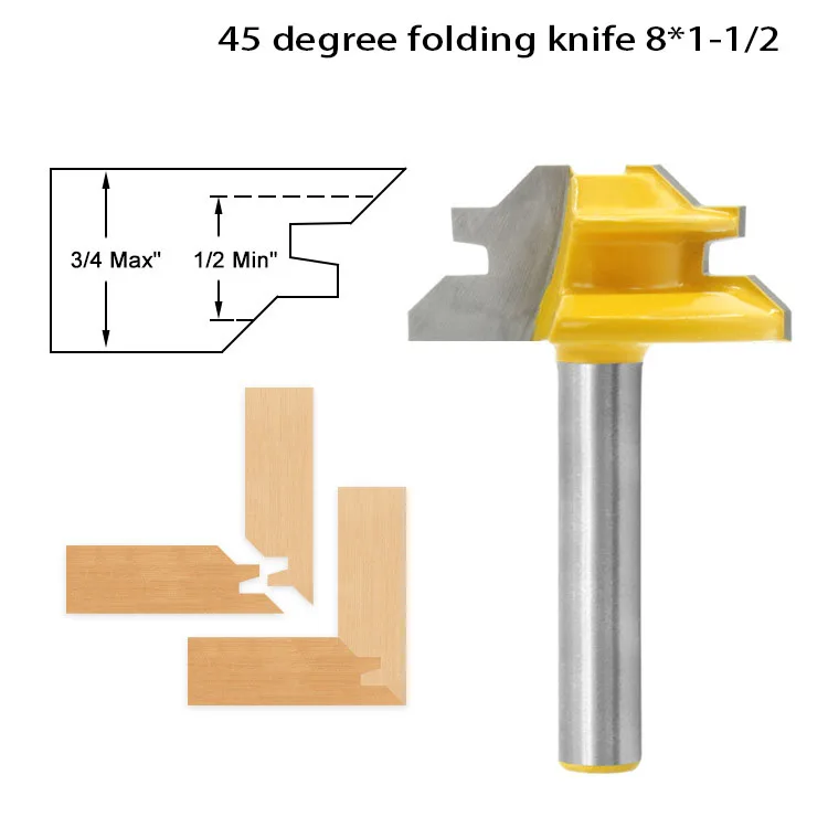Деревообрабатывающий Фрезерный резак 45 градусов нож линейный прямоугольный