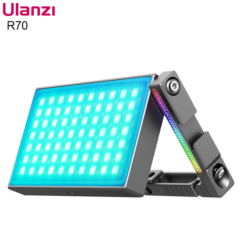 

Ulanzi VIJIM R70 Full Color Metal RGBLED Video Light with Adjustable Bracket Mount DSLR SLR Camera Light PD Fast Charge