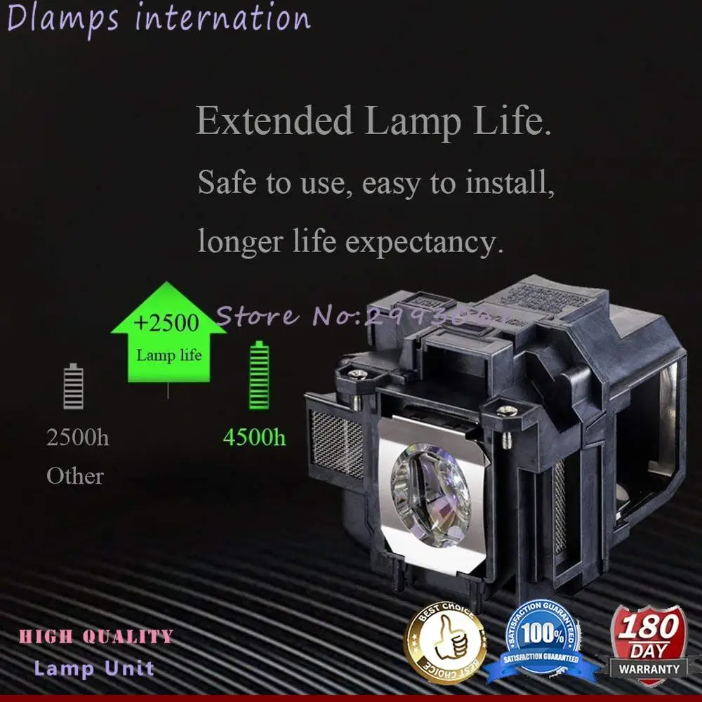 Для ELPLP58 EB-X92 EB-S10 EX3200 EX5200 EX7200 EB-S9 EB-S92 EB-W10 / EB-W9 EB-X10 EB-X9 для проектора EPSON лампа с