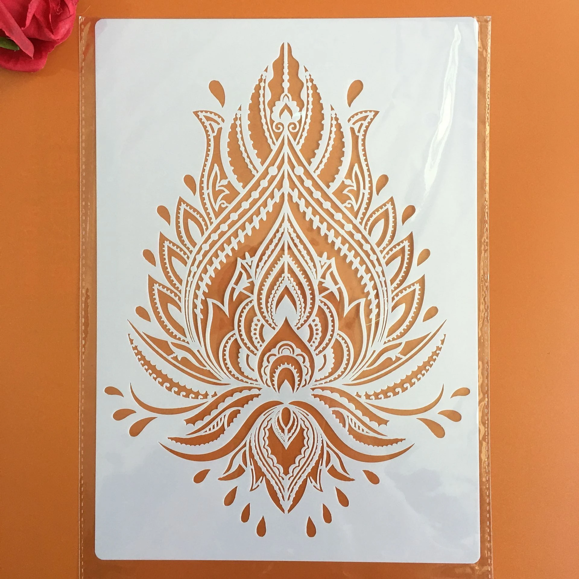 

A4 size Mandala Flower Wall Painting Stencils Stamp Scrapbook Album Decorative Embossing Craft Paper DIY Flower Label Stencil