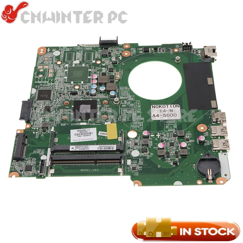 

Материнская плата NOKOTION для ноутбука HP Pavilion 14-N 734443-001 734443-501 DA0U93MB6D0 A4-5000 CPU DDR3