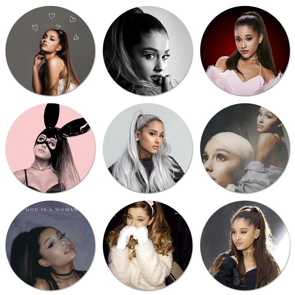 

58mm Ag Ariana Grande Cat Icons Pins Badge Decoration Brooches Metal Badges For Backpack Decoration