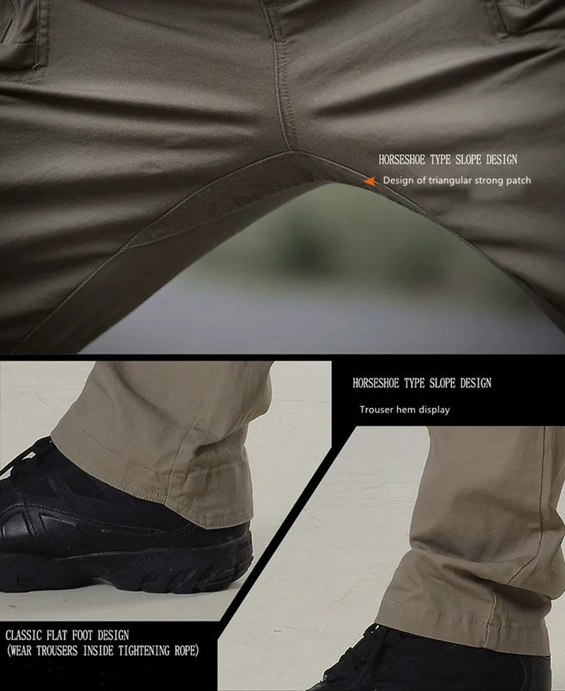 Брюки мужские тактические уличные свободные городские штаны с несколькими