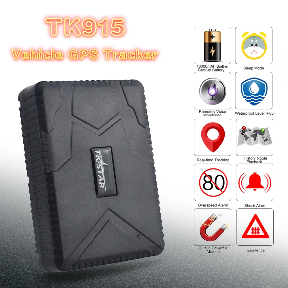 TKSTAR TK915 водонепроницаемый IP65 Автомобильный gps трекер грузовик 120 дней долгое