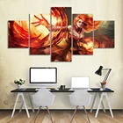 Плакат HD Dota2, 5 шт., Художественная печать, декор для стен, Лина, игровой плакат, Сказочная игра, фэнтезийное настенное искусство 2020, декор для гостиной
