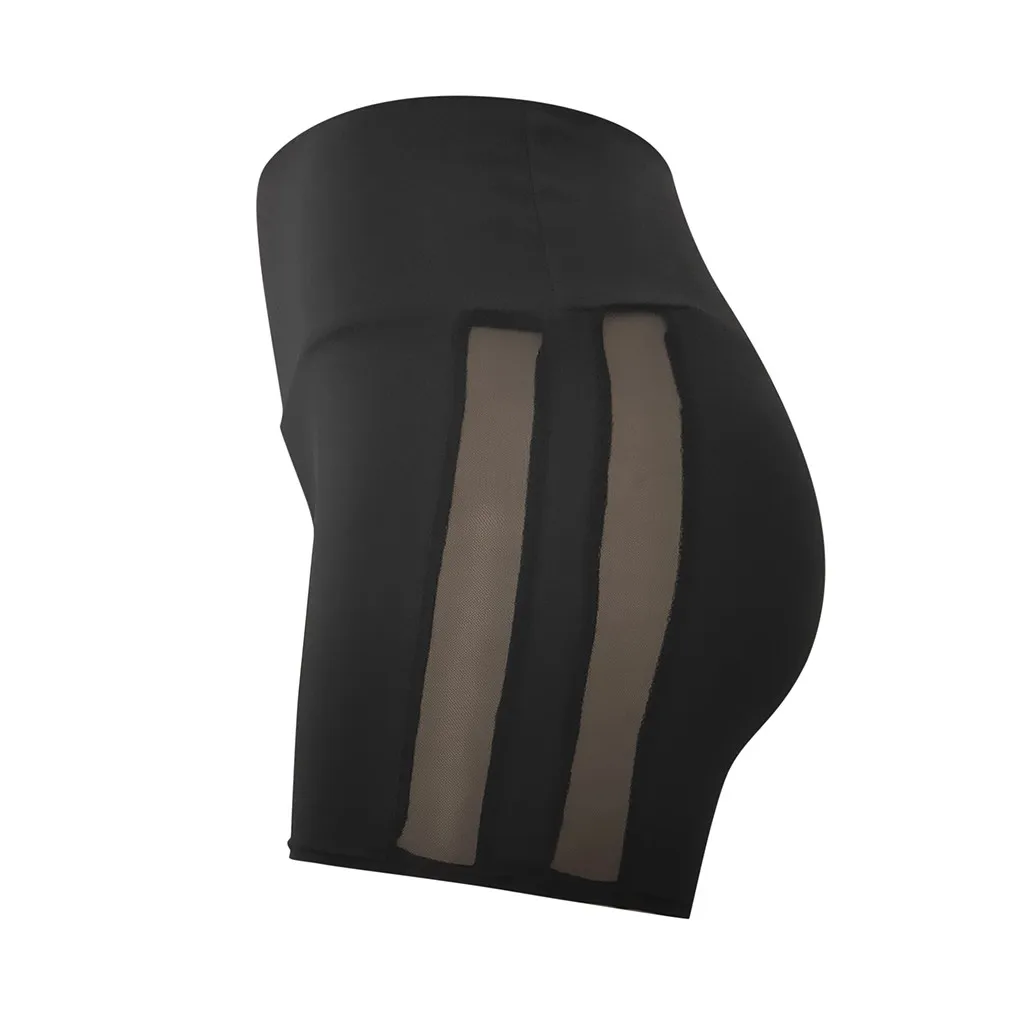 Женские однотонные черные шорты для йоги бесшовные спортзала стрейтси леггинсы