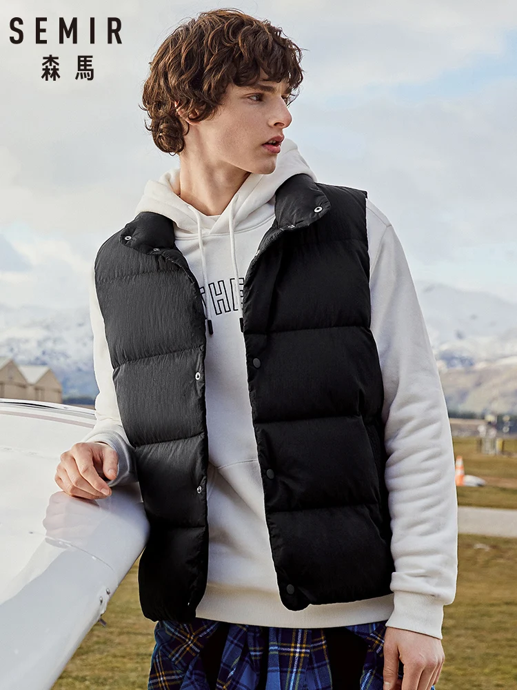 Жилет SEMIR мужской пуховой теплая безрукавка молодежная свободная одежда жилет