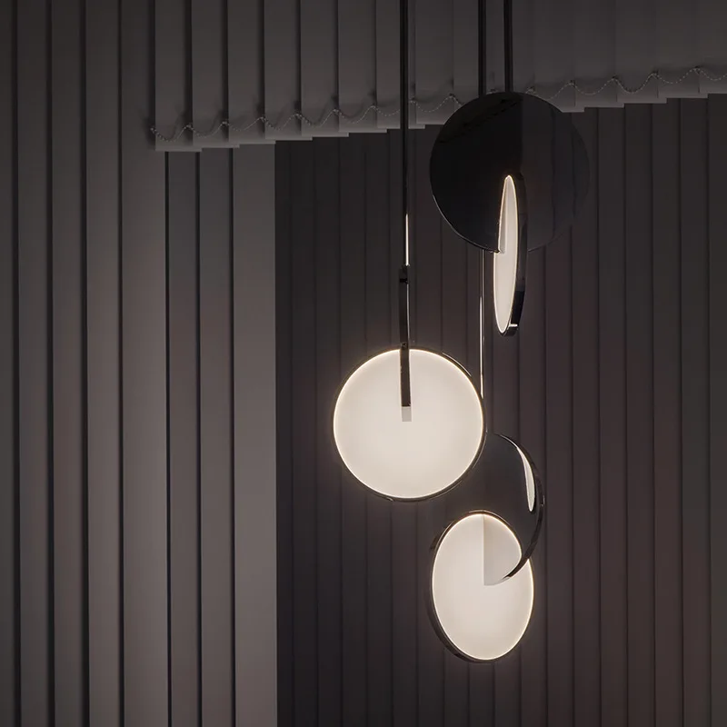 

Modern Simple Cross shape LED Pendant Light Modern Bar Restaurant high glossy stainless steel Pendant Lamp WJ011020