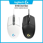 Мышь Компьютерная Logitech G102, проводная, игровая, с подсветкой, с боковыми кнопками