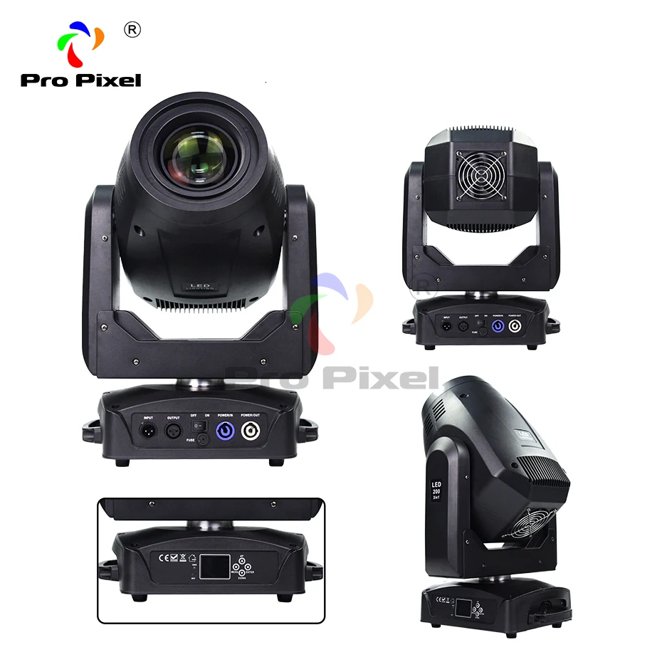 Движущийся головной светильник с радужным эффектом 200 Вт светодиодный 3 в 1