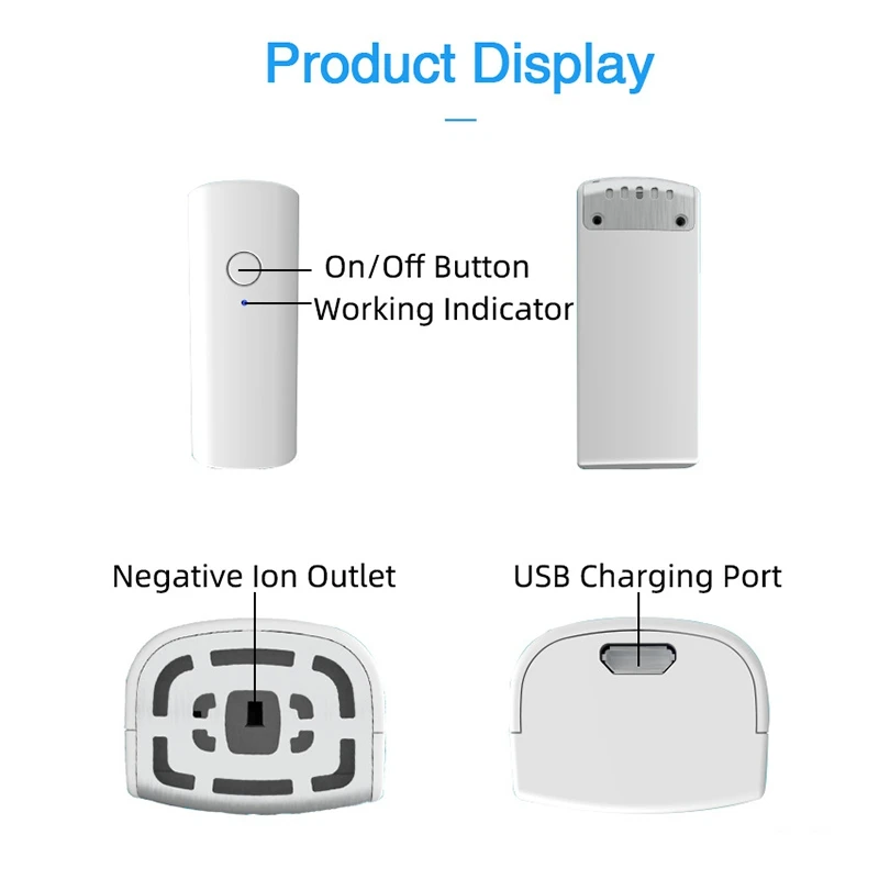 

Personal Wearable Air Purifier Necklace Mini Portable Air Freshener Ionizer Negative Ion Generator for Adults Kids