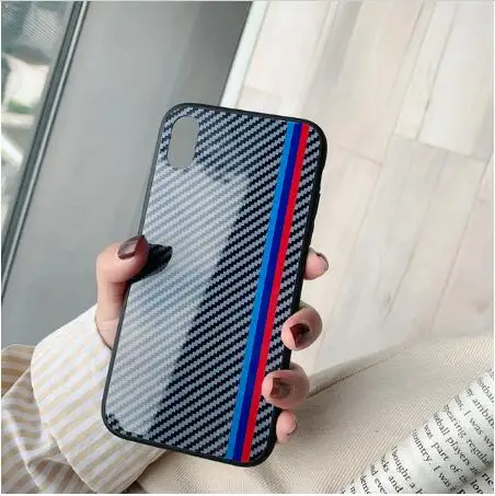 Стеклянный гоночный спортивный чехол для телефона huawei mate 20 pro lite iphone 11 pro Max XS XR X 6 7 8 plus samsung S8 S9 S10 plus note 8 9