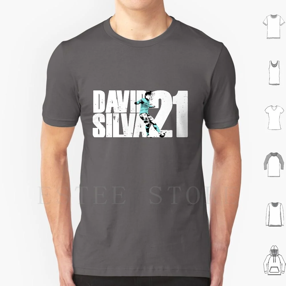 Silva футболка сделай сам большого размера 100% хлопок Давид Сильва Силва городская