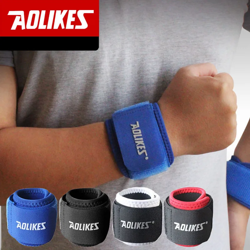 

AOLIKES 1PCS Wrist Support Wrap Bracer Wristband Protector Gym Fitness Tennis Sport Wrist Bracelet Bandage Carpal Tunnel Support