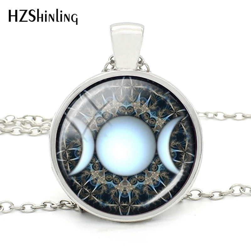 Новая мода подвеска Триединая богиня луны кулон пентаграмма ожерелья ювелирные