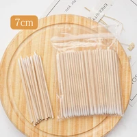 disposable ultra small cotton swab lint free micro brushes wood cotton buds swabs glue removing tools for eyelash extension