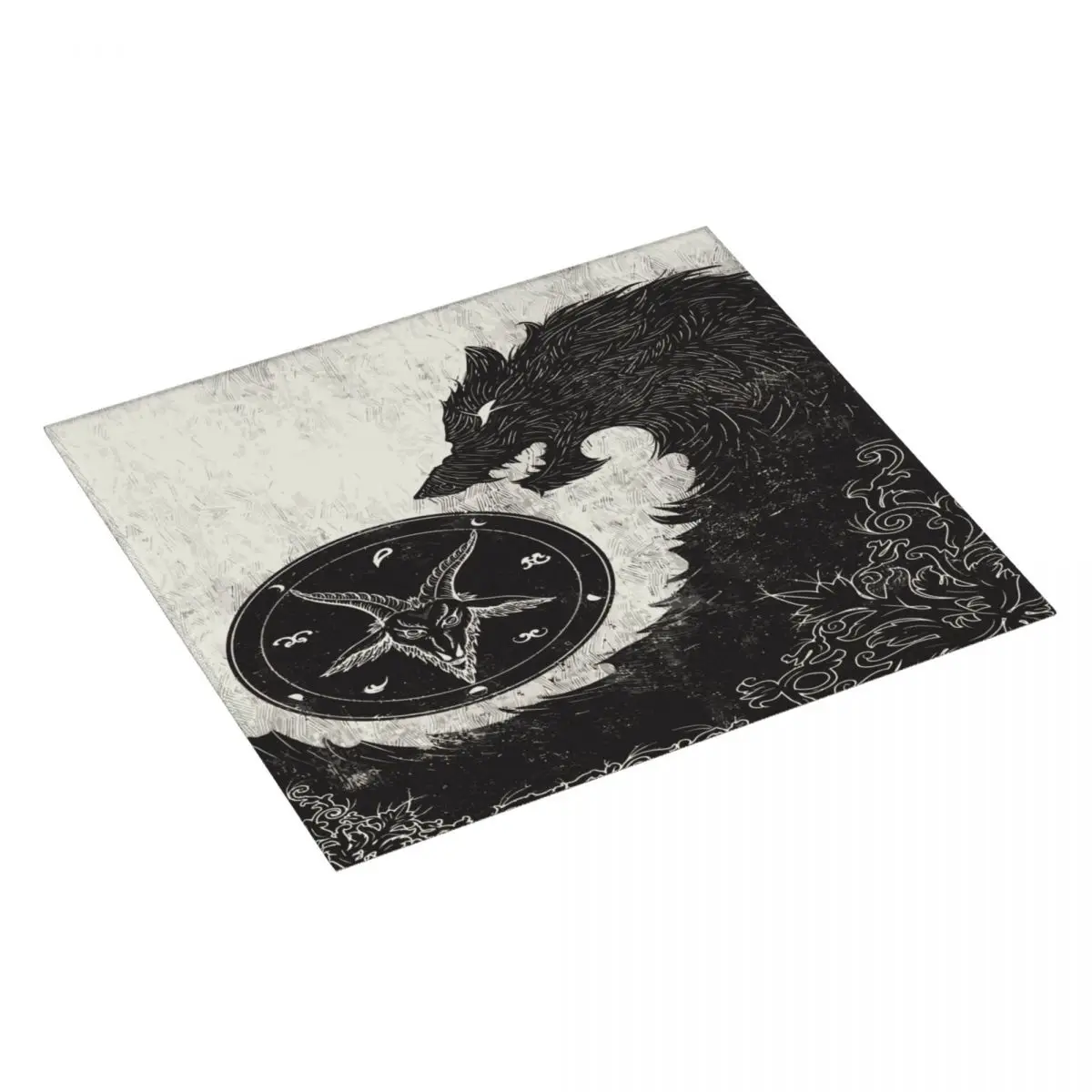 Коврик для сушки посуды впитывающий кухонный коврик в форме рога козы с чёрным