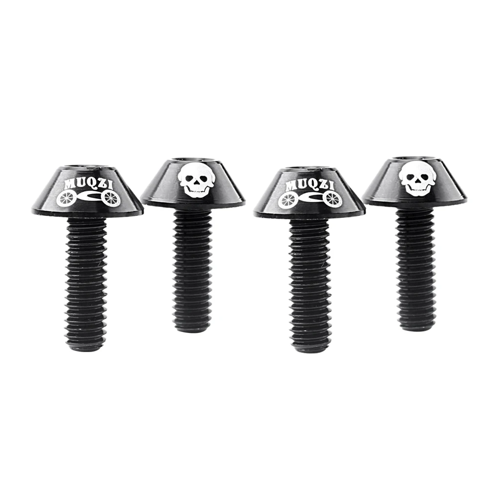 Pack of 4 Aluminum Alloy 15mm M6 Screws for MTB Mountain Bike Bicycle Cycling Bottle Cage Holder Handlebar Colorful | Спорт и