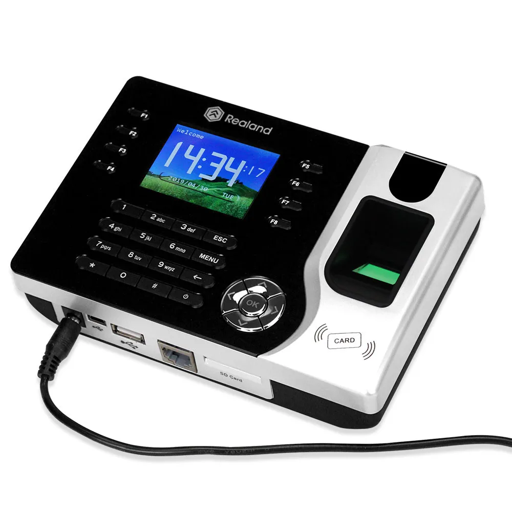 2 4 дюйма TCP/IP/USB RFID отпечатков пальцев биометрическая посещаемость машина система