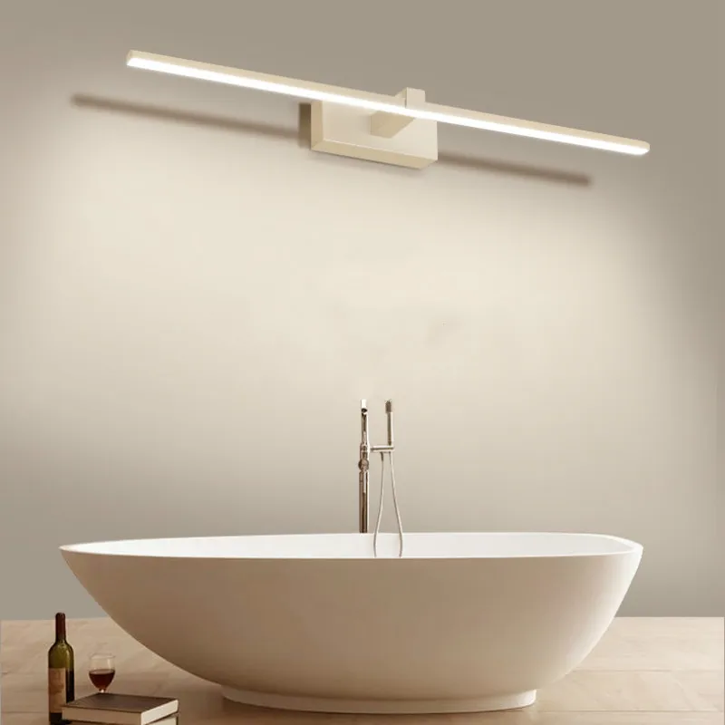 

Светодиодный настенный светильник, Современная длинная полоса, зеркальный передний светильник, светильник для ванной, для гостиной, спальн...