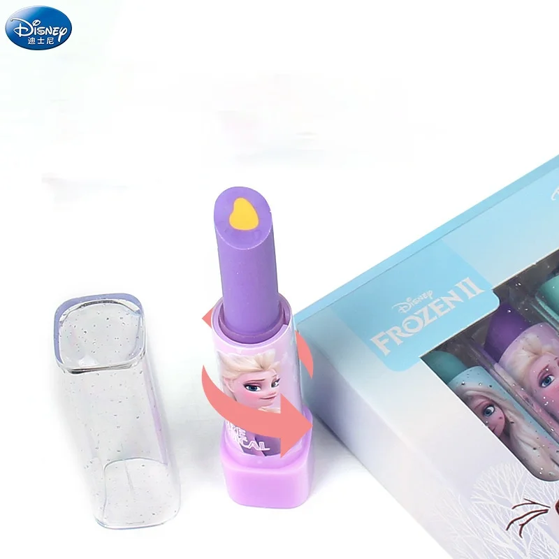 

Disney Frozen Princess Cute Cartoon Lipstick Shape Eraser Girls Primary School Pupil Eraser Holiday Gift For Children