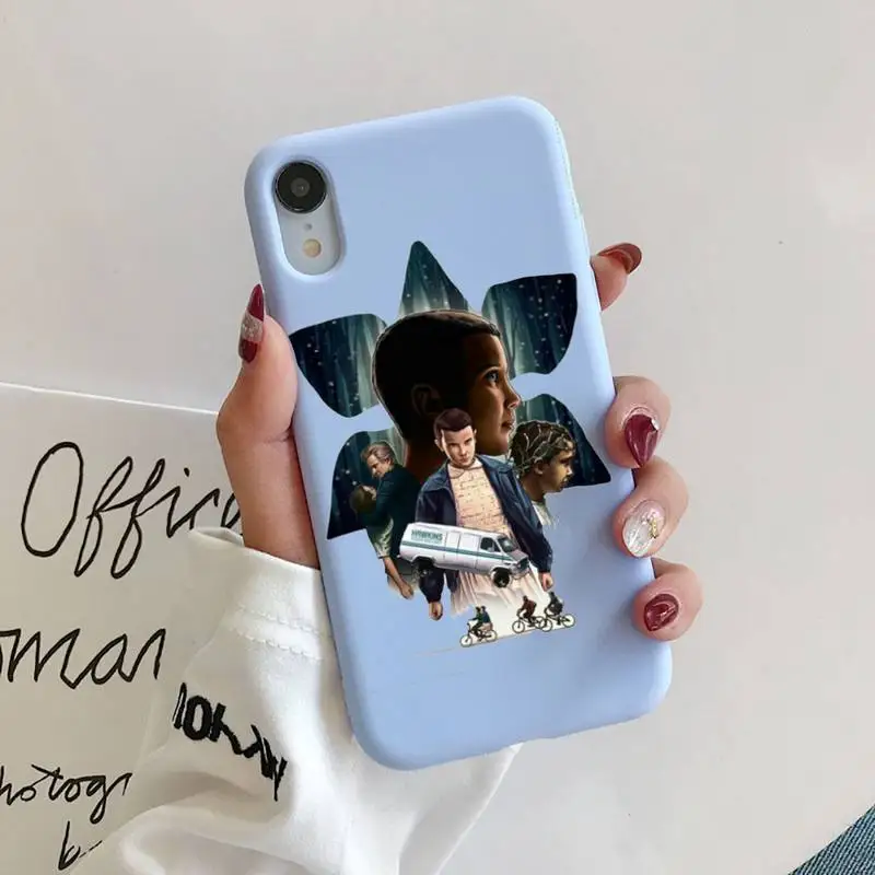 

Stranger Things Phone Case for iphone 11 Pro Max X XS Max XR Candy Color Soft Cover For iPhone 7 8 6 6S Plus Funda Cases