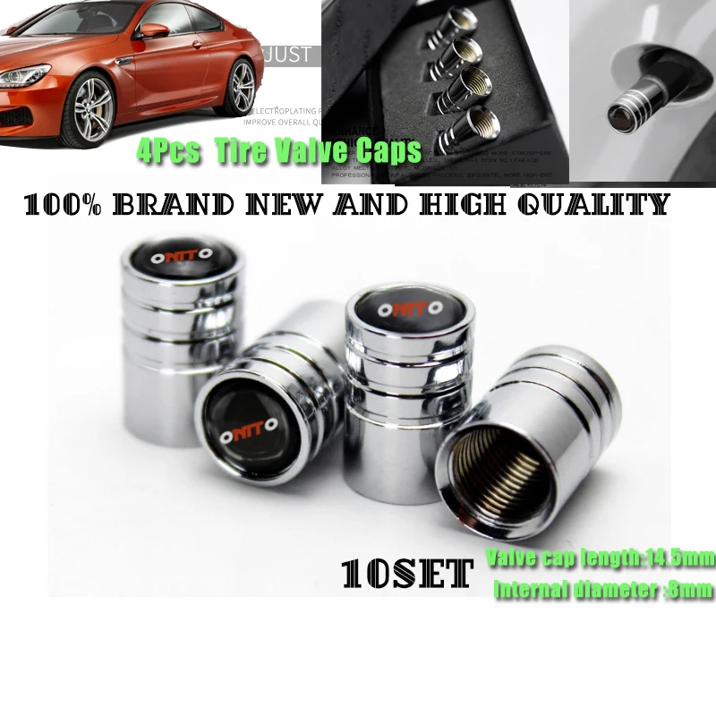 

40pcs 10set Zinc Chrome silvery with Box Wheel Tire Valves Tyre Stem Air Caps Airtight Cover Case for All Car Accessory Styling