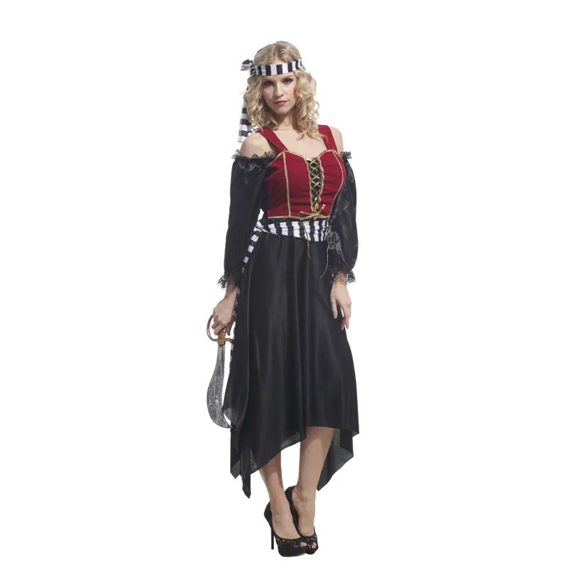 Рождественский костюм для косплея аниме костюмы на Хэллоуин женщин пиратский