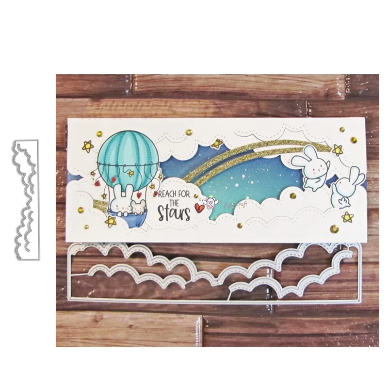 

New Cloud border edge frame metal Cutting Dies Stencils DIY Scrapbooking Paper/photo Cards Embossing Dies