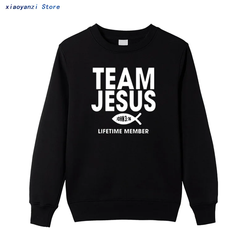 

Толстовки с принтом «команда Иисуса», креативный дизайн для членов команды «рыба», мужские пуловеры с круглым вырезом и надписью «Faith Element», ...