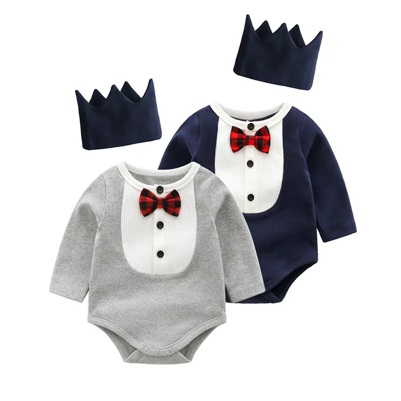 

Baby Climb Gentleman's Triangle Romper Climbing Romper Jumpsuit Baby Boy Romper