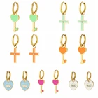 Пирсинг кольцо BOAKO из серебра 2021 пробы, пирсинг кольцо с зеленой эмалью