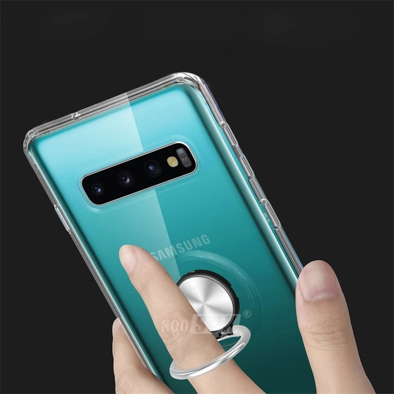 Для samsung Galaxy S10 Lite чехол мягкий ультра тонкий прозрачный держатель кольцо автомобильный Магнитный чехол для телефона для samsung Galaxy S10E S10 Plus S10