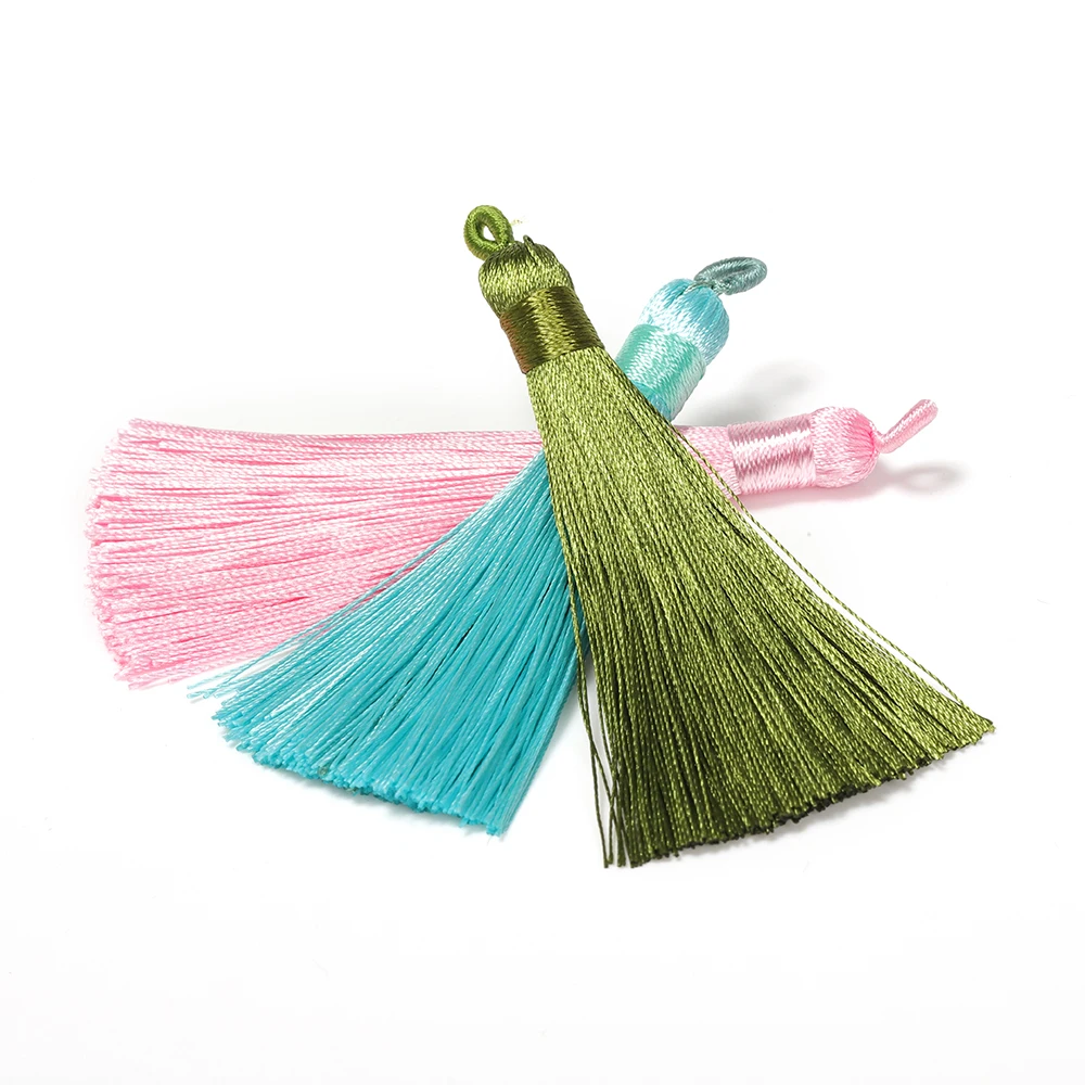 

10pcs Cotton Silk Tassel 8-9cm Colorful Tassels Handmade Earring Charm Crafts Pendant Accessories DIY Jewelry Making Findings