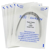 dental orthodontic super elastic niti arch wire round wire ovoid form 012 lower 100 pcs