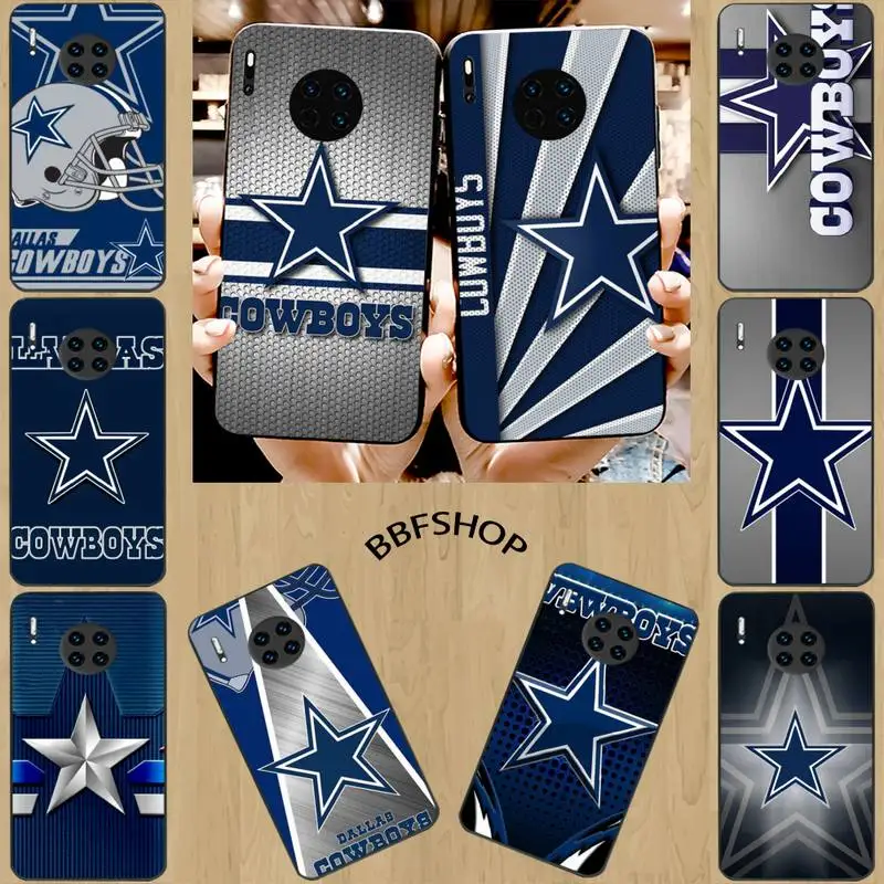 Черный мягкий силиконовый чехол LJHYDFCNB Dallas Cowboys для телефона Huawei P20 30 40 Pro Mate 20x30 Nova6 7