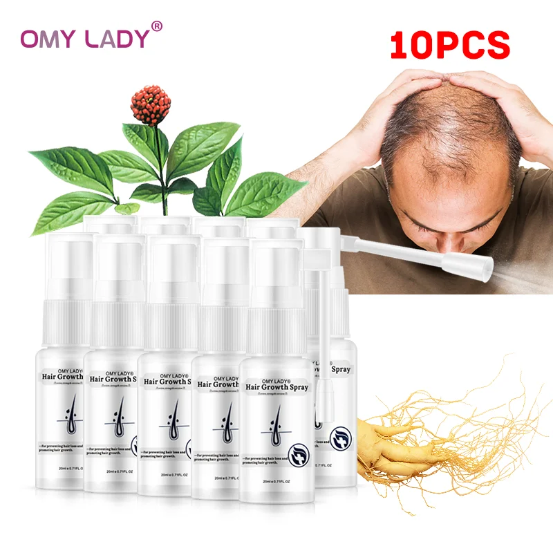 10 шт. омиледи против выпадения волос спрей для роста эфирное масло жидкость