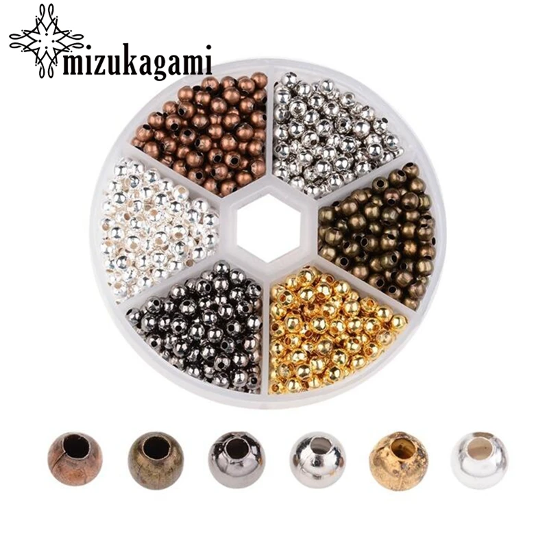 

Round The End Beads Separated Beads Bracelet Necklace Accessories Boxed For DIY Jewelry Accessory