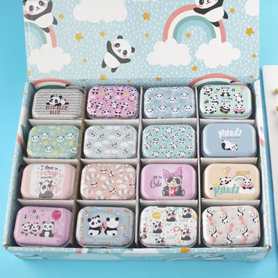 Panda 32 шт./лот, панды/креативные коллективные жестяные коробки, маленькая жестяная коробка, металлические банки для хранения, коробка для конфет, подарки на день рождения - Цвет: Panda