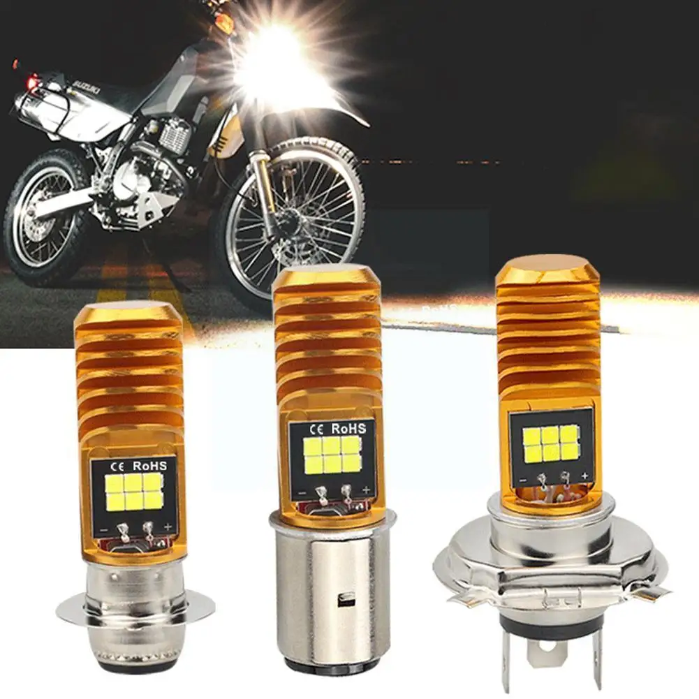 

Фара для мотоцикла светодиодная BA20D H6 H4, лампы с высоким и низким лучом, аксессуары для скутера, мотоцикла, 6000K, светодиодная лампа Ba20d K5G9