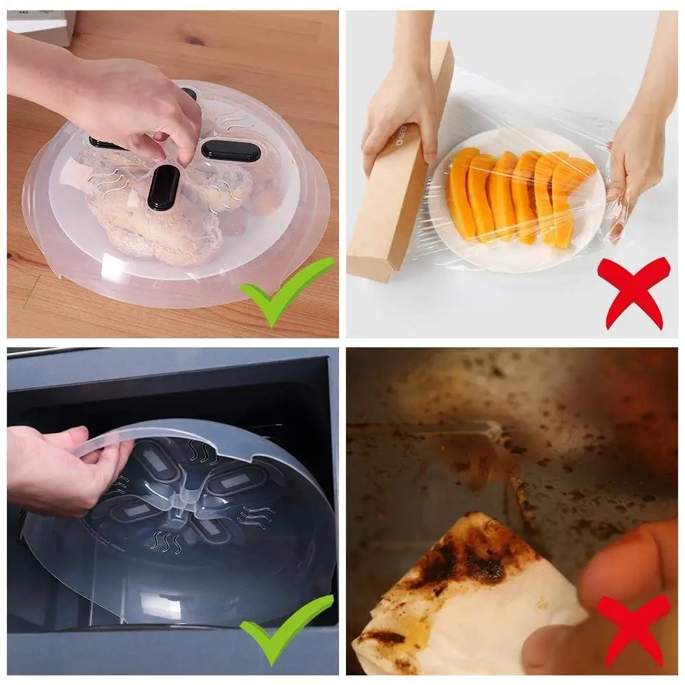 Magnetic Microwave Plate Cover Splatter Guard with Steam Vents and Strong Magnets Keeps Oven Clean | Дом и сад