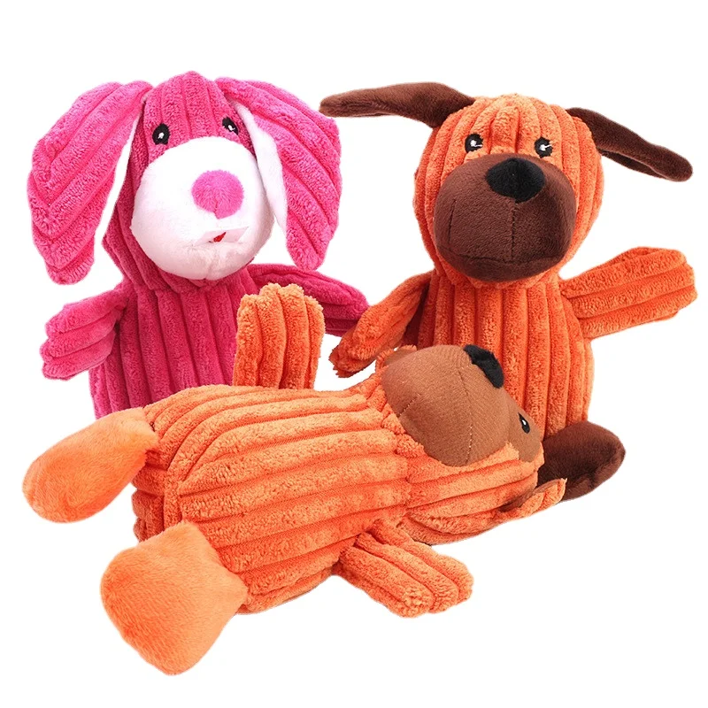 

Dog Toys Pets Chew Toy Cute Animal Shape Squeak Cleaning for Small Medium Dog Accessories Plush Pet Supplies