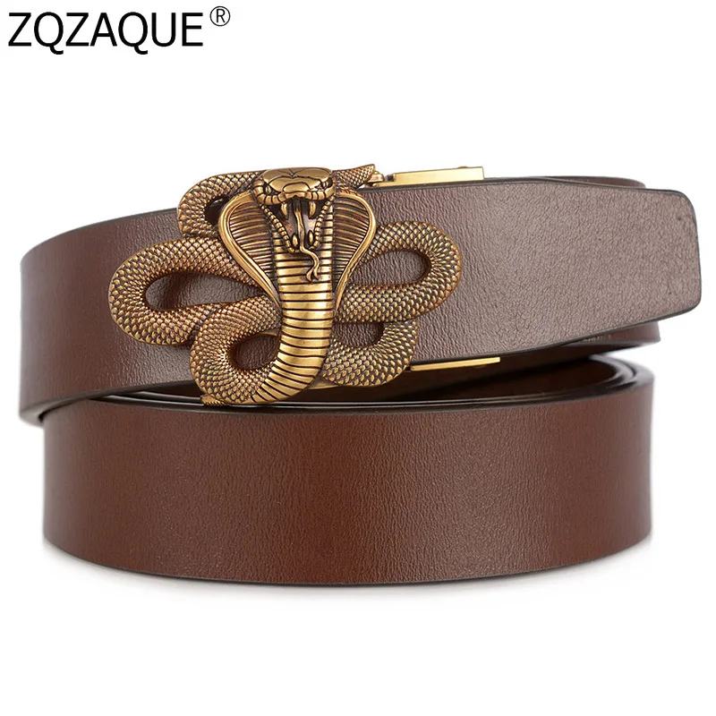 Винтажный роскошный ремень из воловьей кожи с автоматической пряжкой и орлом