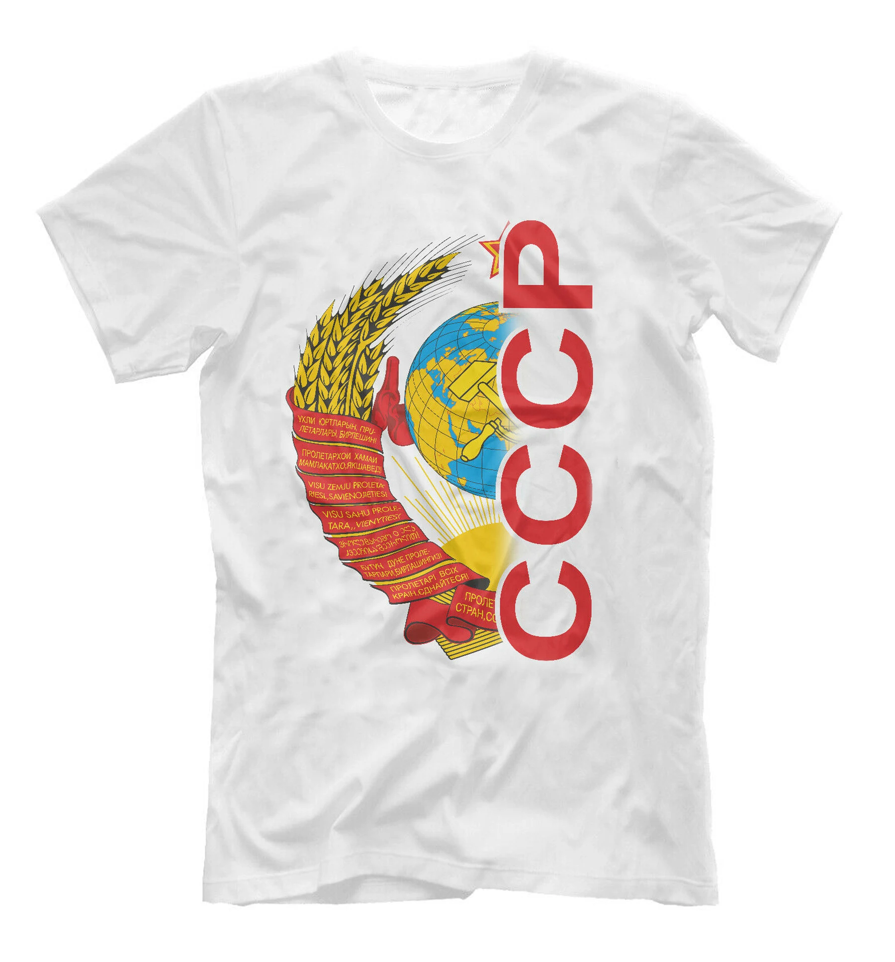 

Creative Design USSR Russia CCCP Soviet Union National Emblem T-Shirt. Summer Cotton O-Neck Short Sleeve Men's T Shirt New S-3XL